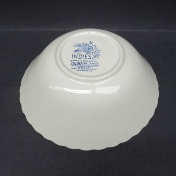 Johnson Brothers China INDIES BLUE 8 Inch Round Vegetable or Serving Bowl - Picture 4 of 4